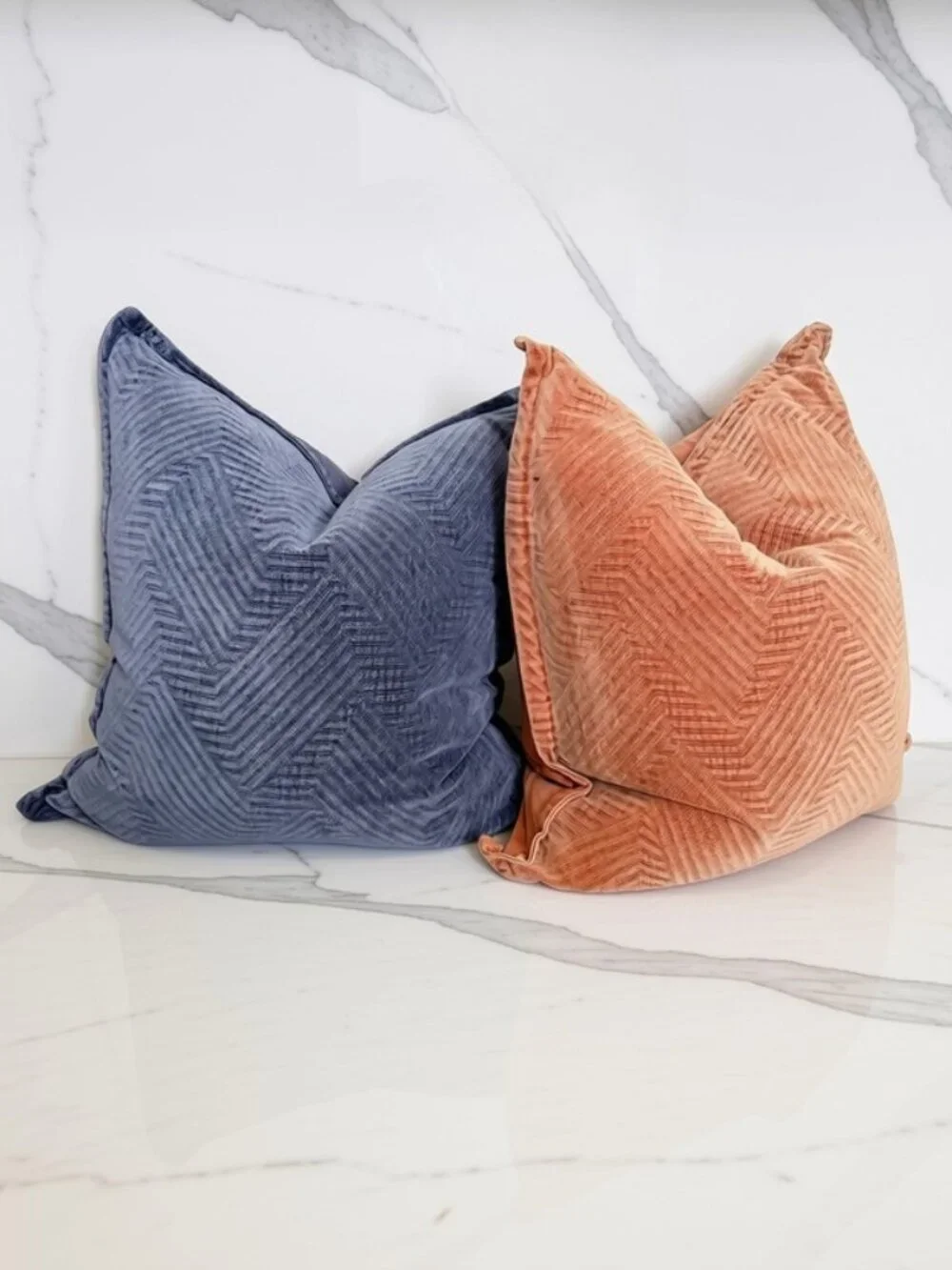 Set/2 Textured Chenille Throw Pillows